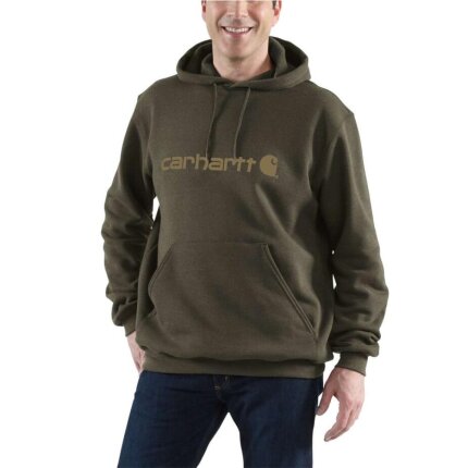Carhartt logo sweatshirt brun str. S