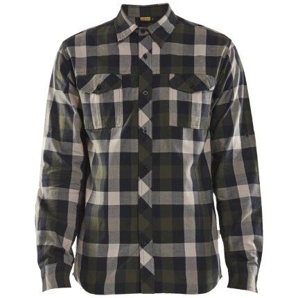 Skjorte 3299 flannel rød/sort XL