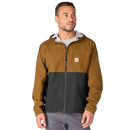 Carhartt regnjakke brun/sort str. S