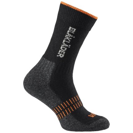 Sokker 2192 ‘Warm Sok’ sort/neonorange