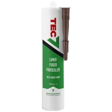 Tec7 lim/fugemasse, brun, patron 310ml