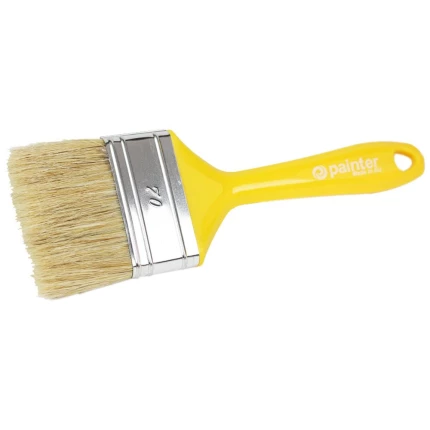 Fladpensel gul plastskaft hårmix 70×14mm