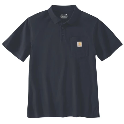 Carhartt polo m/lomme navy str. M